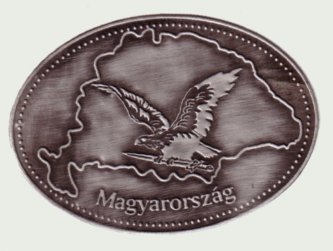 n Nagy-Magyarorszg turulos ovlis hűtőmgnes  (10X7cm)