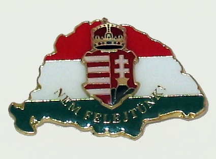 Nagy-Magyarorszgos zszls Monarchia cmeres jelvny (39x24 mm)