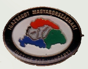 Igazsgot Magyarorszgnak ovlis jelvny, fekete szllel (20 mm)