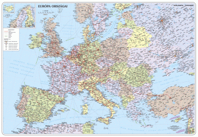 Eurpa orszgai (1:6 250 000), 70x50 cm, (B/2), flis falces