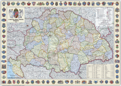 A Magyar Szent Korona orszgai 1914 (1:360 000) 125x90 cm