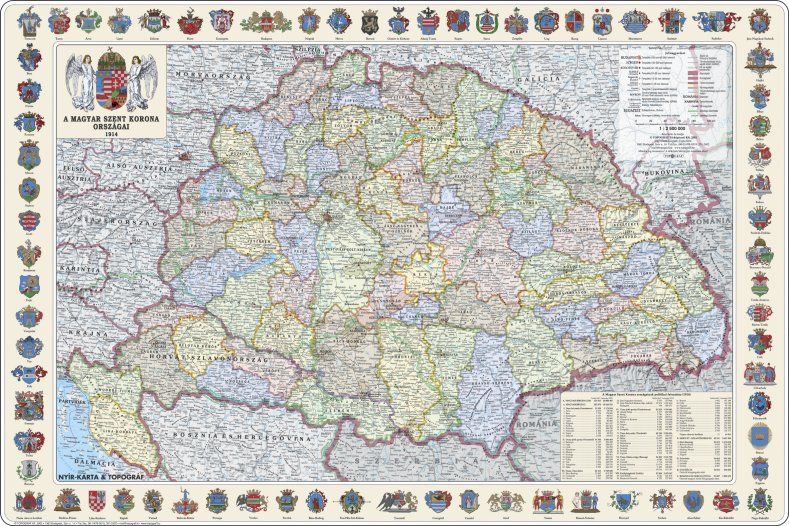 A Magyar Szent korona orszgai (1:1 600 000), 70x50 cm (B/2)